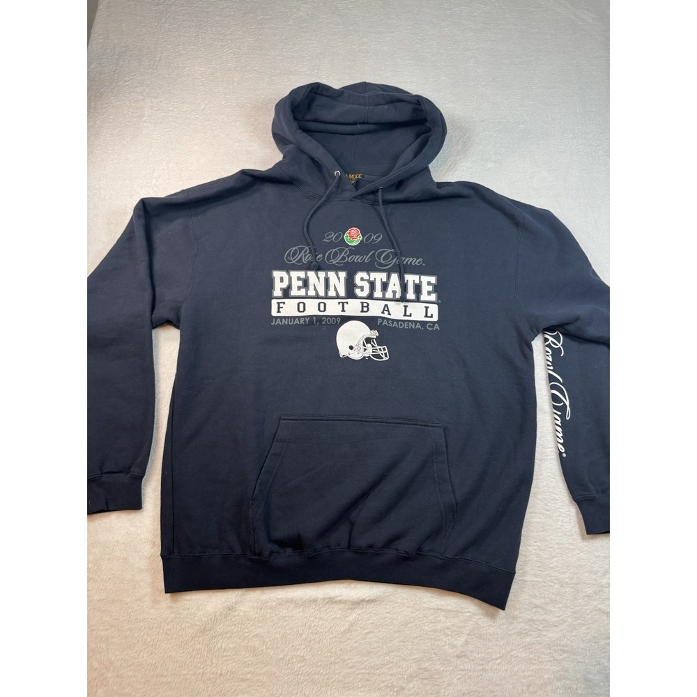 Vintage 2009 Rose Bowl PENN State Screen Printed Hoodie Big 10 Champions EUC